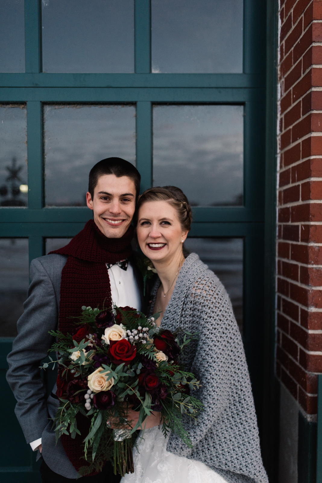 cedar rapids winter wedding newbo