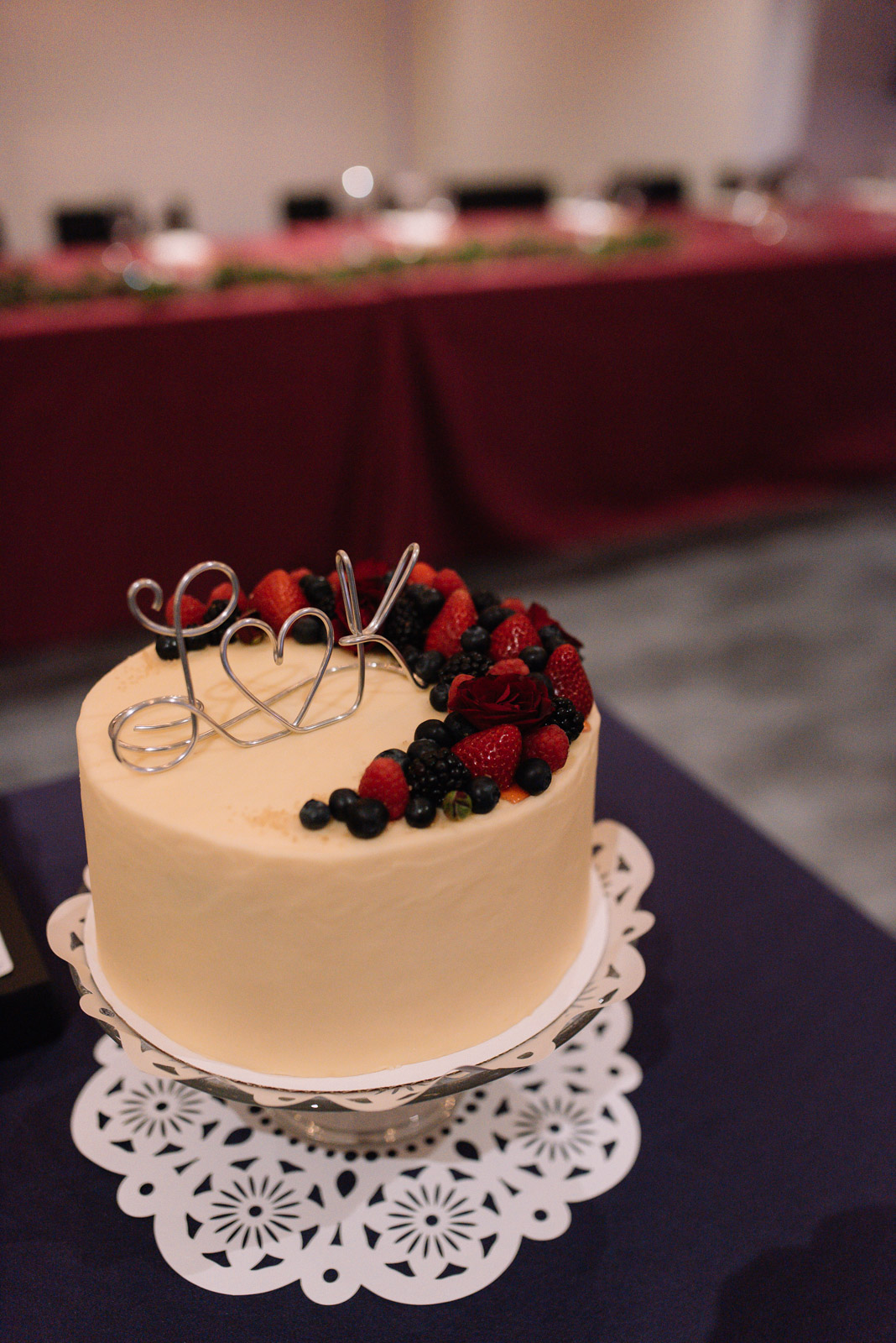 wedding cake with fresh fruit