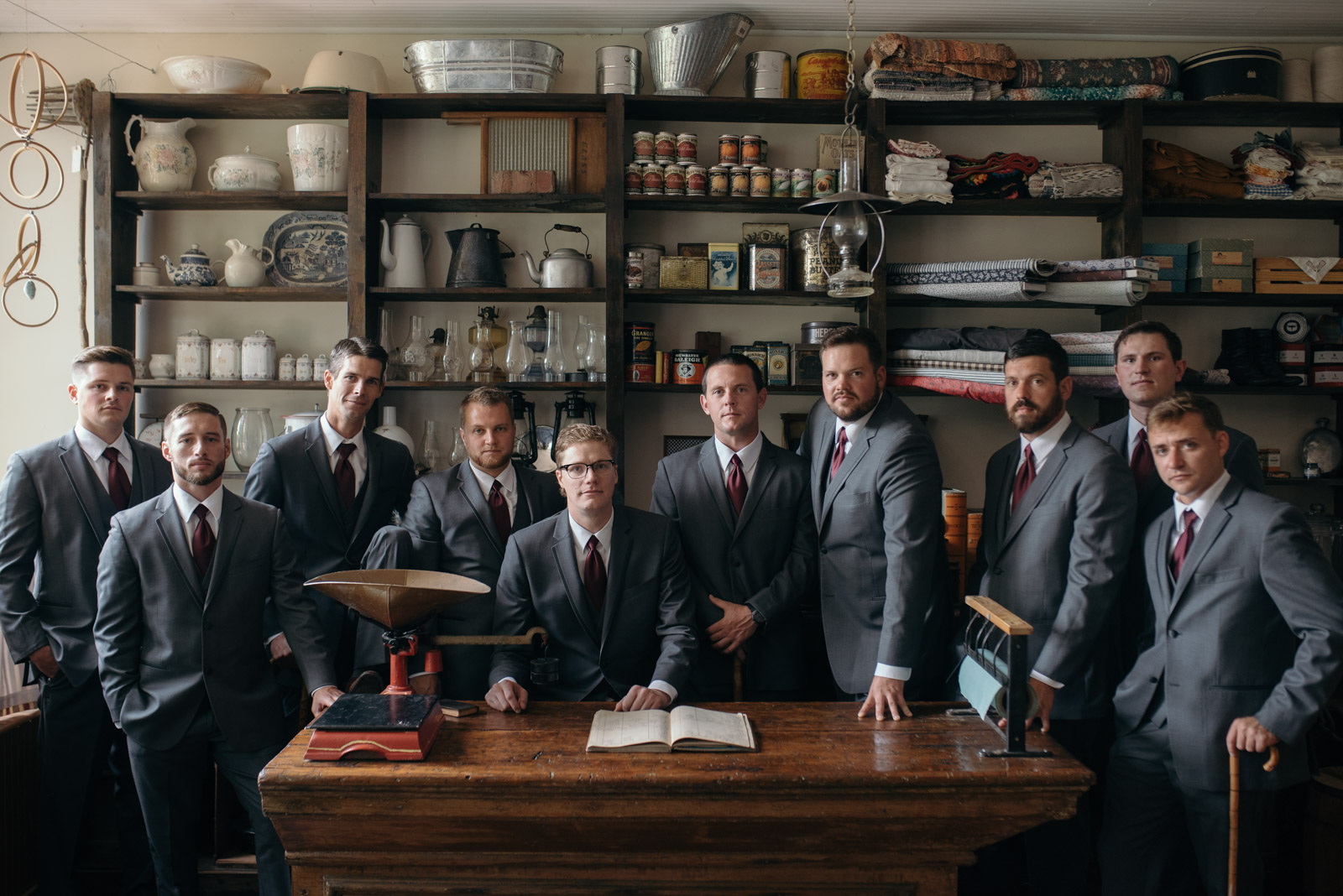 Groom and groomsmen at Ushers Ferry Wedding