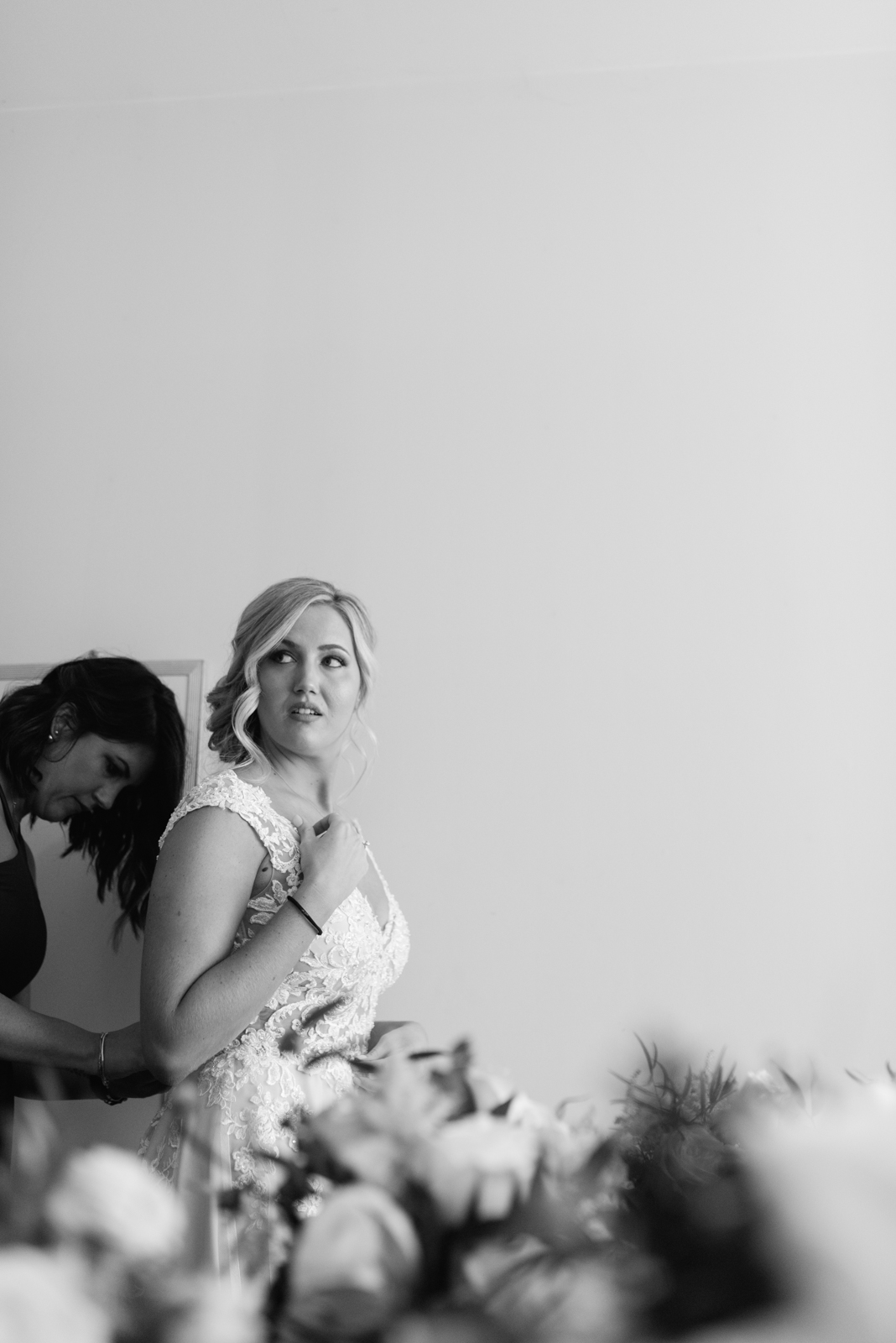 bride getting ready St. John XXIII Parish Wedding