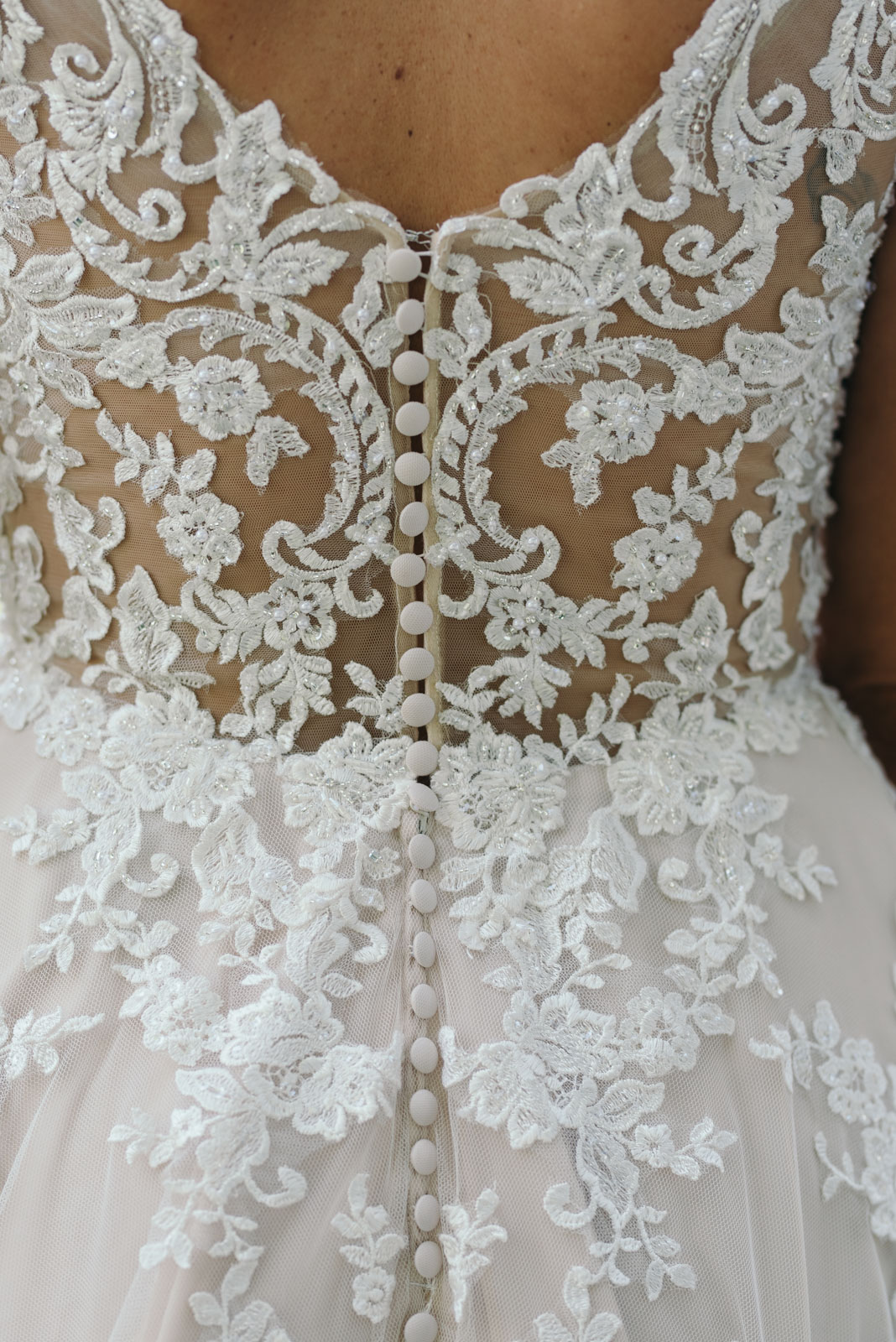 back of wedding dress