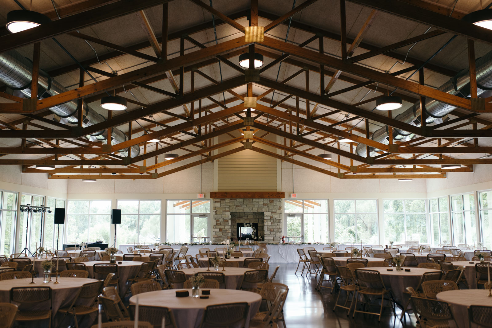 Ushers Ferry Historic Village Wedding Reception Setup