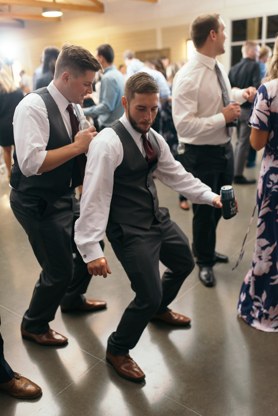 wedding guests dancing cedar rapids wedding reception