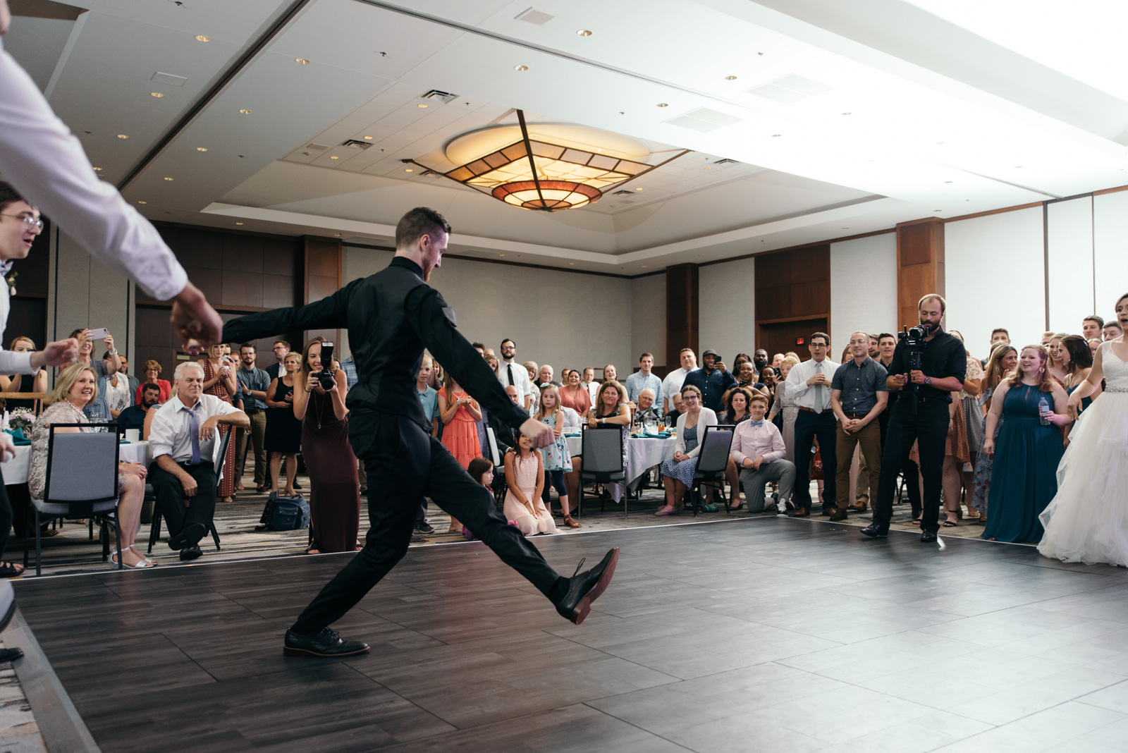 epic wedding dance battle Coralville Marriott Hotel wedding venue