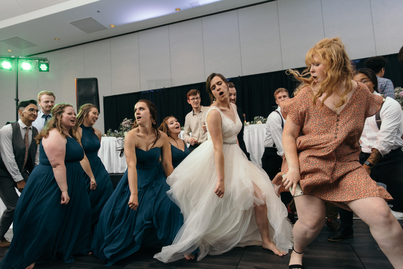 epic wedding dance off iowa wedding