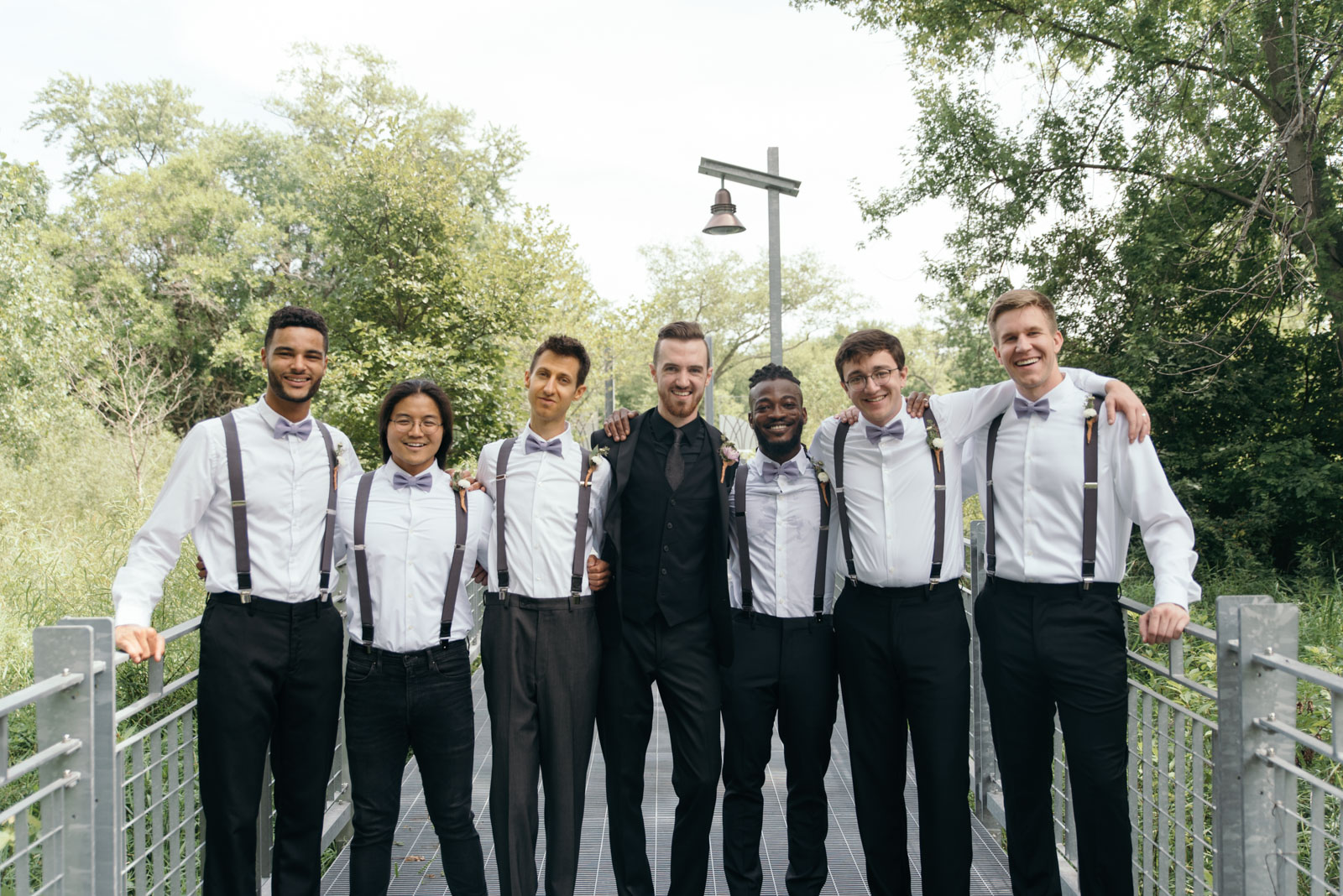 groom with groomsmen at Coralville Marriott Hotel Wedding