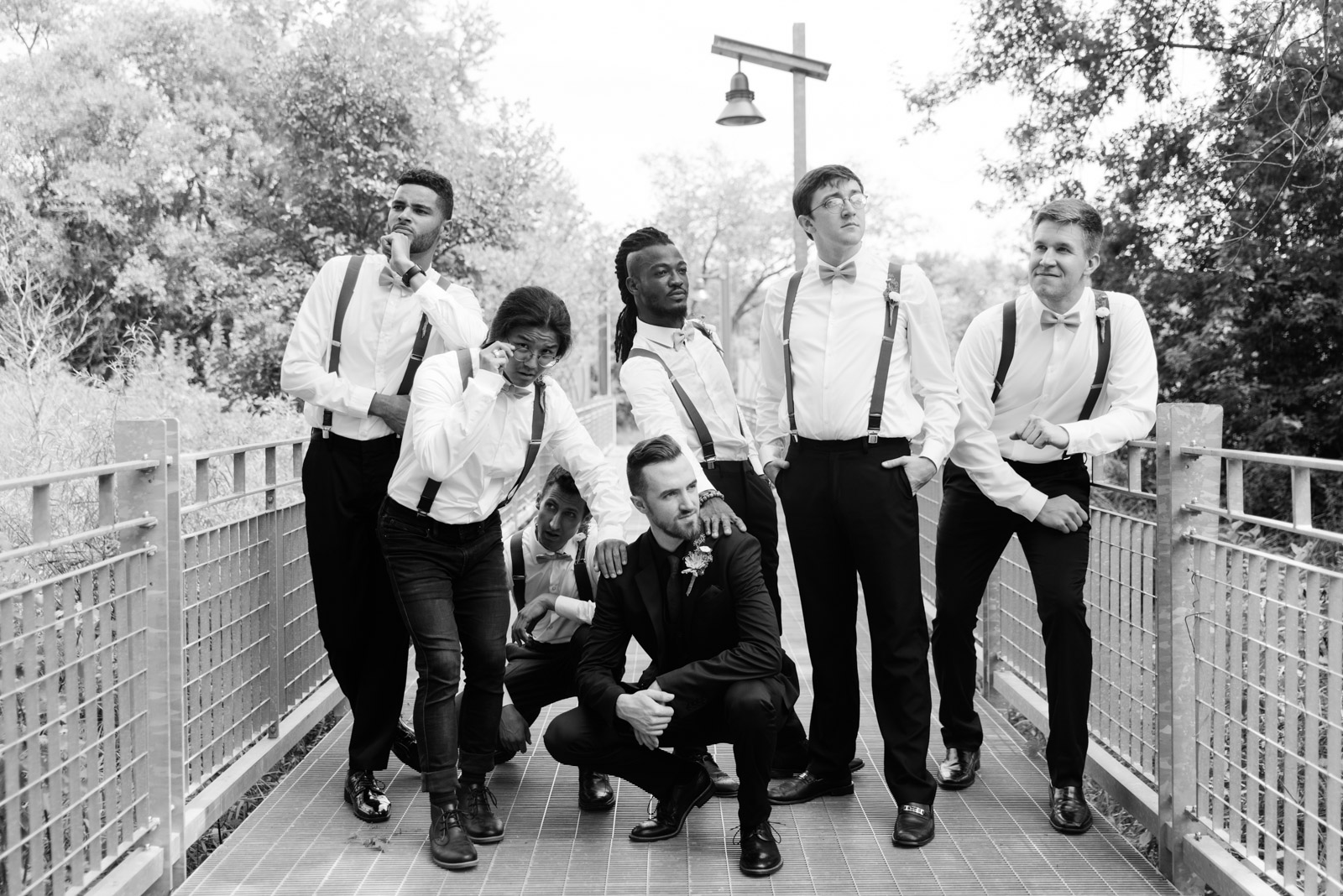 groom and groomsmen Iowa august wedding