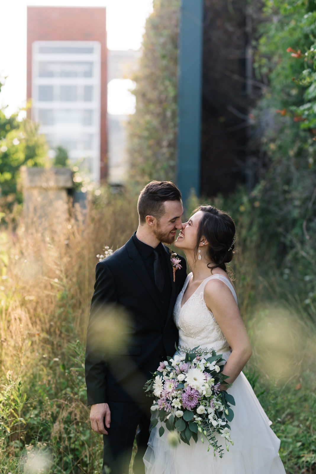 bride and groom Coralville Marriott Hotel wedding venue