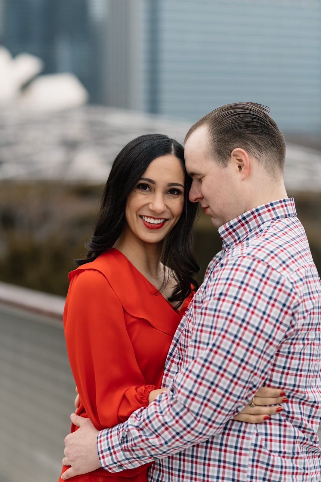 couple chicago February engagement