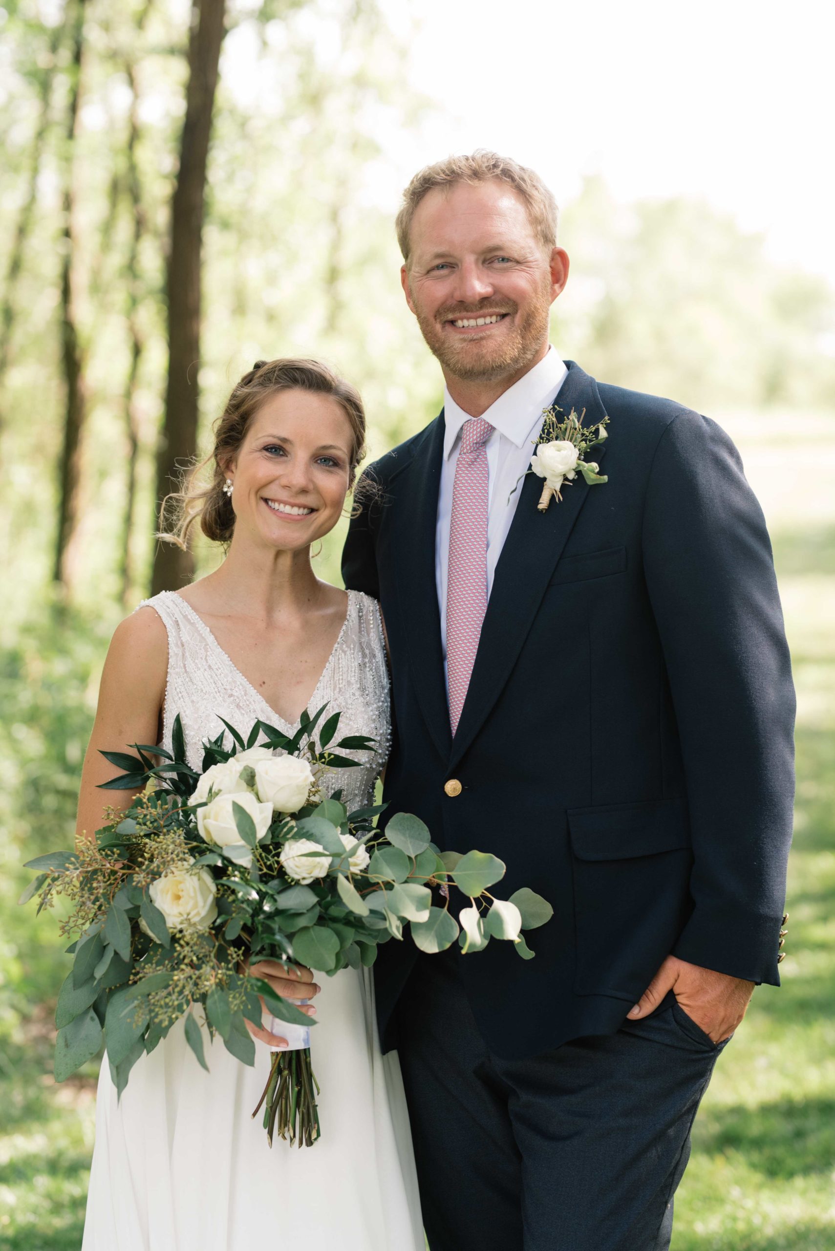 bride and groom portrait des moines wedding venue schafer century barn