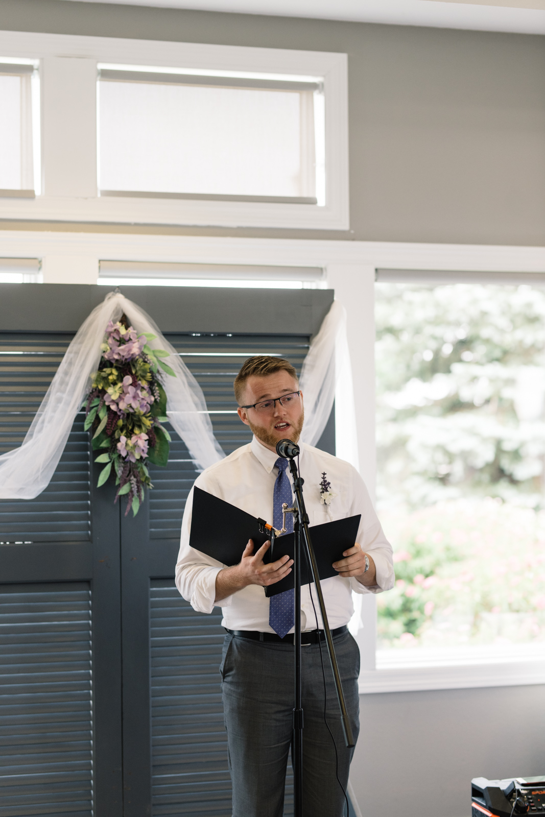 singing during ceremony fox ridge golf course wedding venue