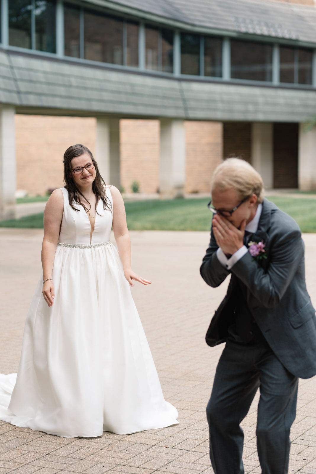 bride reaction first look wartburg college