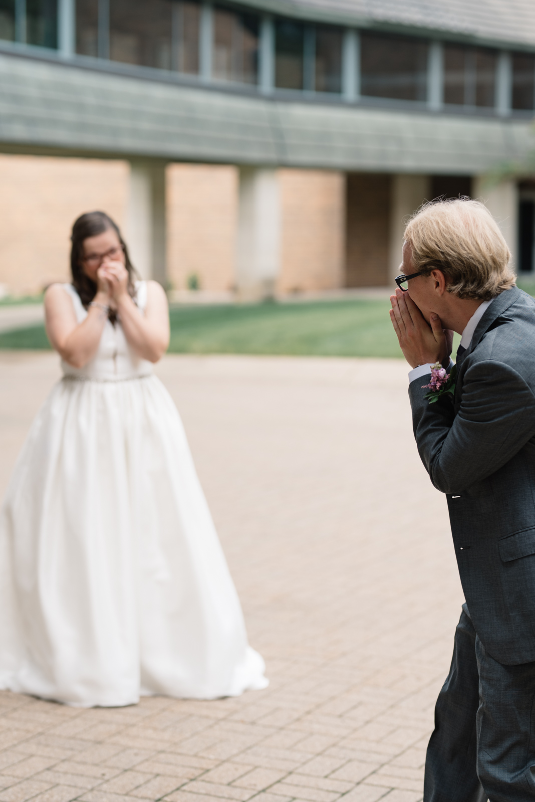 bride reaction first look wartburg college