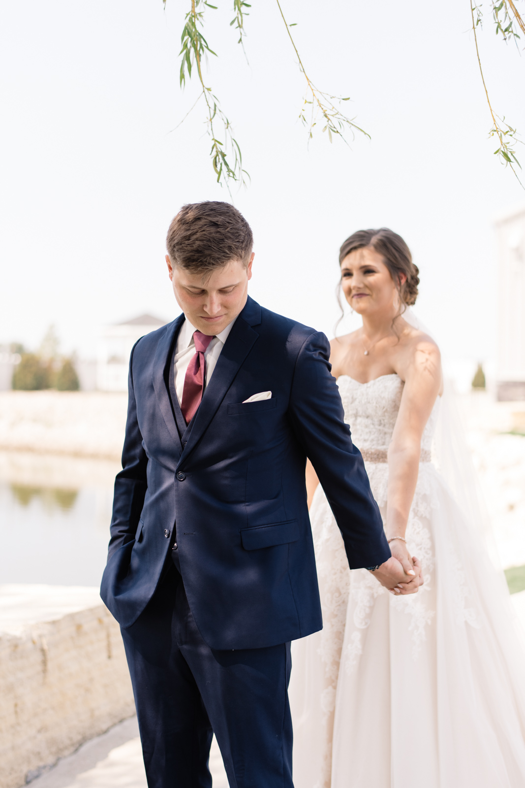 first look under willow tree epic event center wedding venue