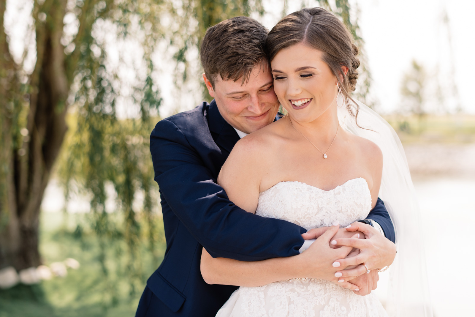 first look under willow tree epic event center wedding venue