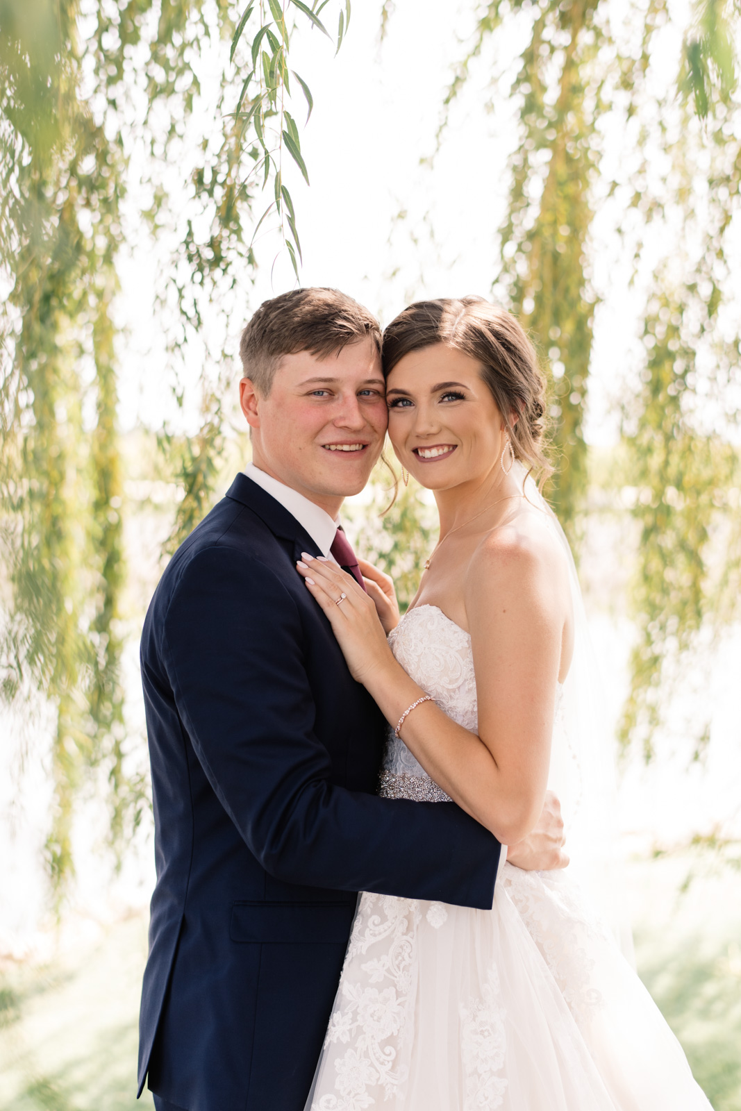 first look under willow tree epic event center wedding venue