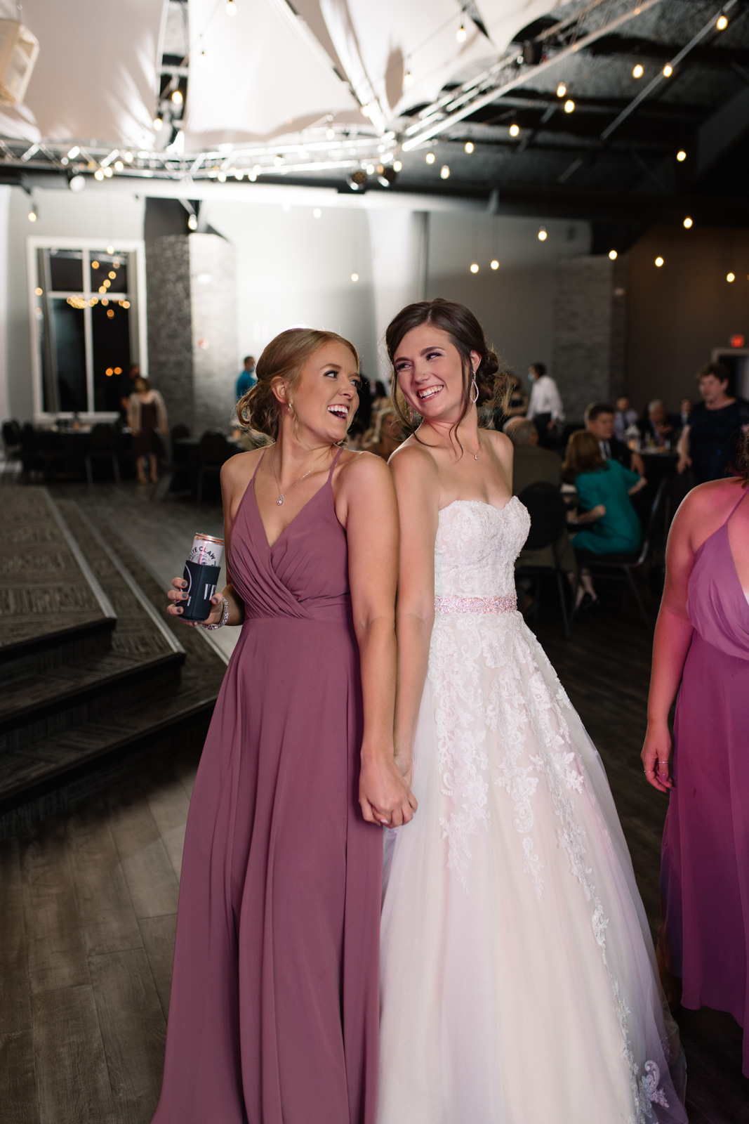 bride dancing at wedding reception epic event center cedar rapids wedding reception