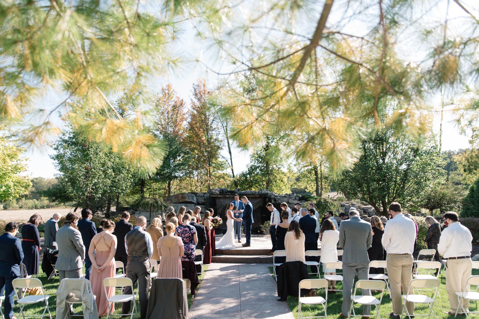 outdoor ceremony bella sala wedding venue tiffin iowa