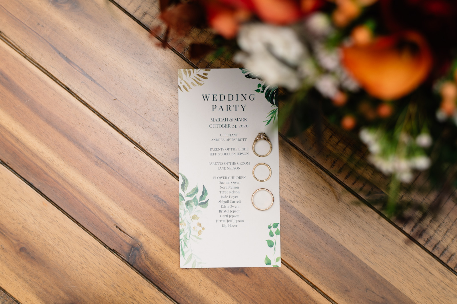 white and green wedding invitation suite