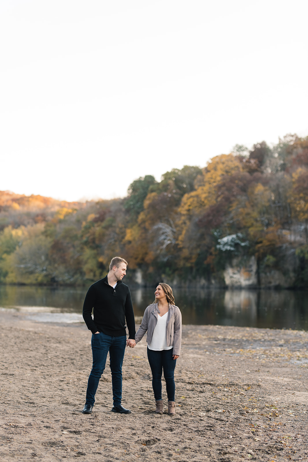 Palisades Park Cedar Rapids Engagement and Wedding Photographer Claire and Aaron