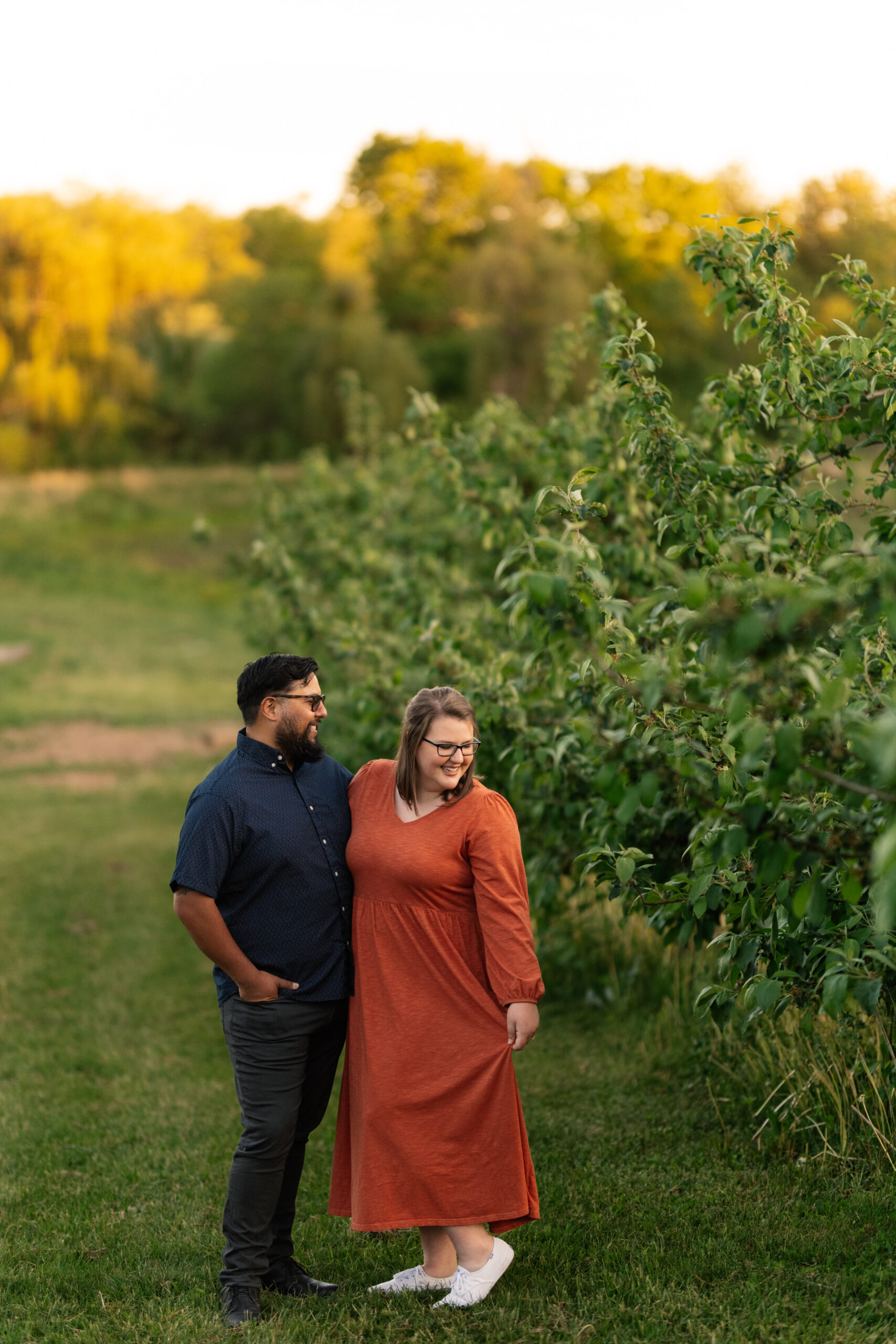 Rapid Creek Cidery and Wilson's Orchard Engagement Session Cedar Rapids Wedding Photographer