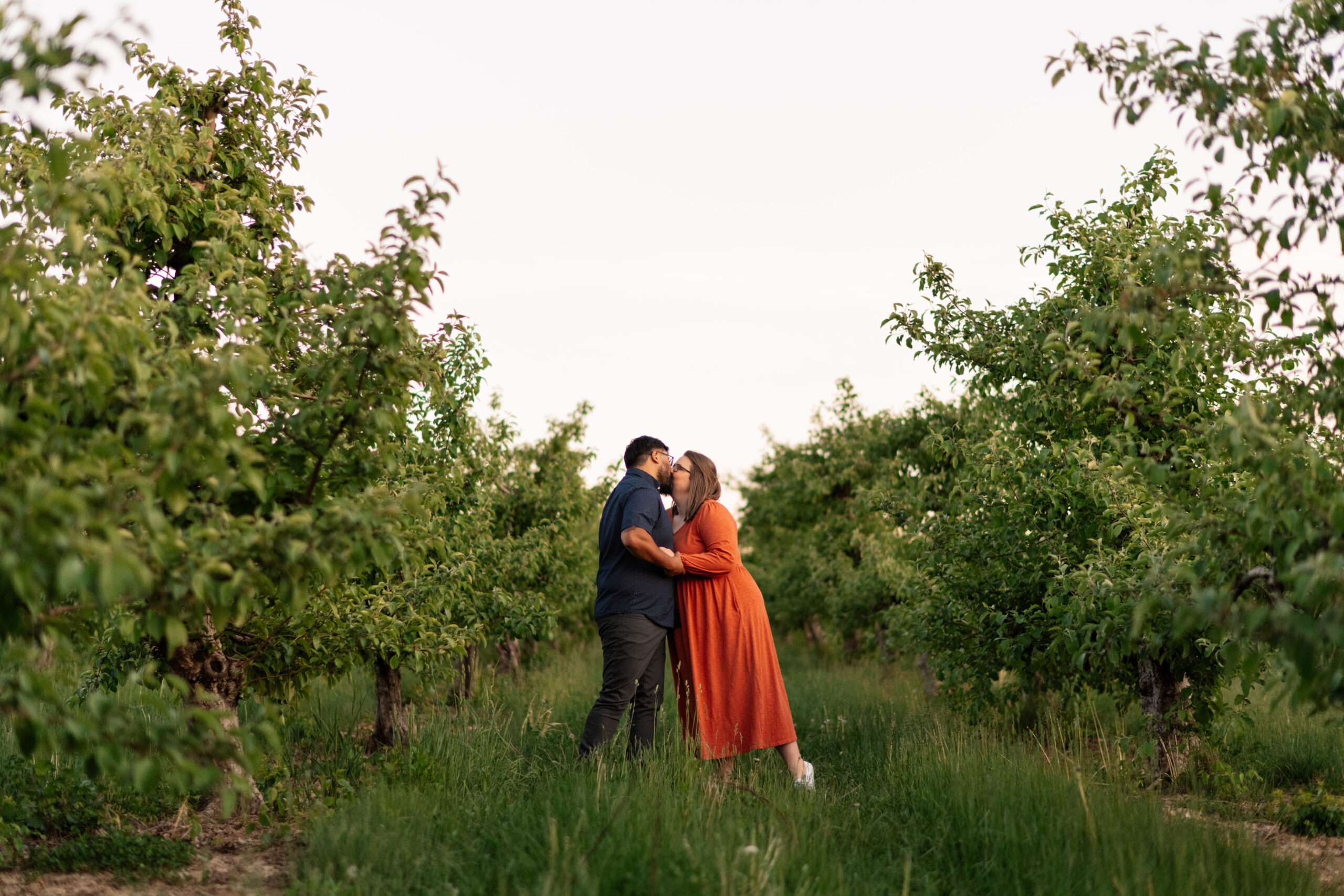 Rapid Creek Cidery and Wilson's Orchard Engagement Session Cedar Rapids Wedding Photographer