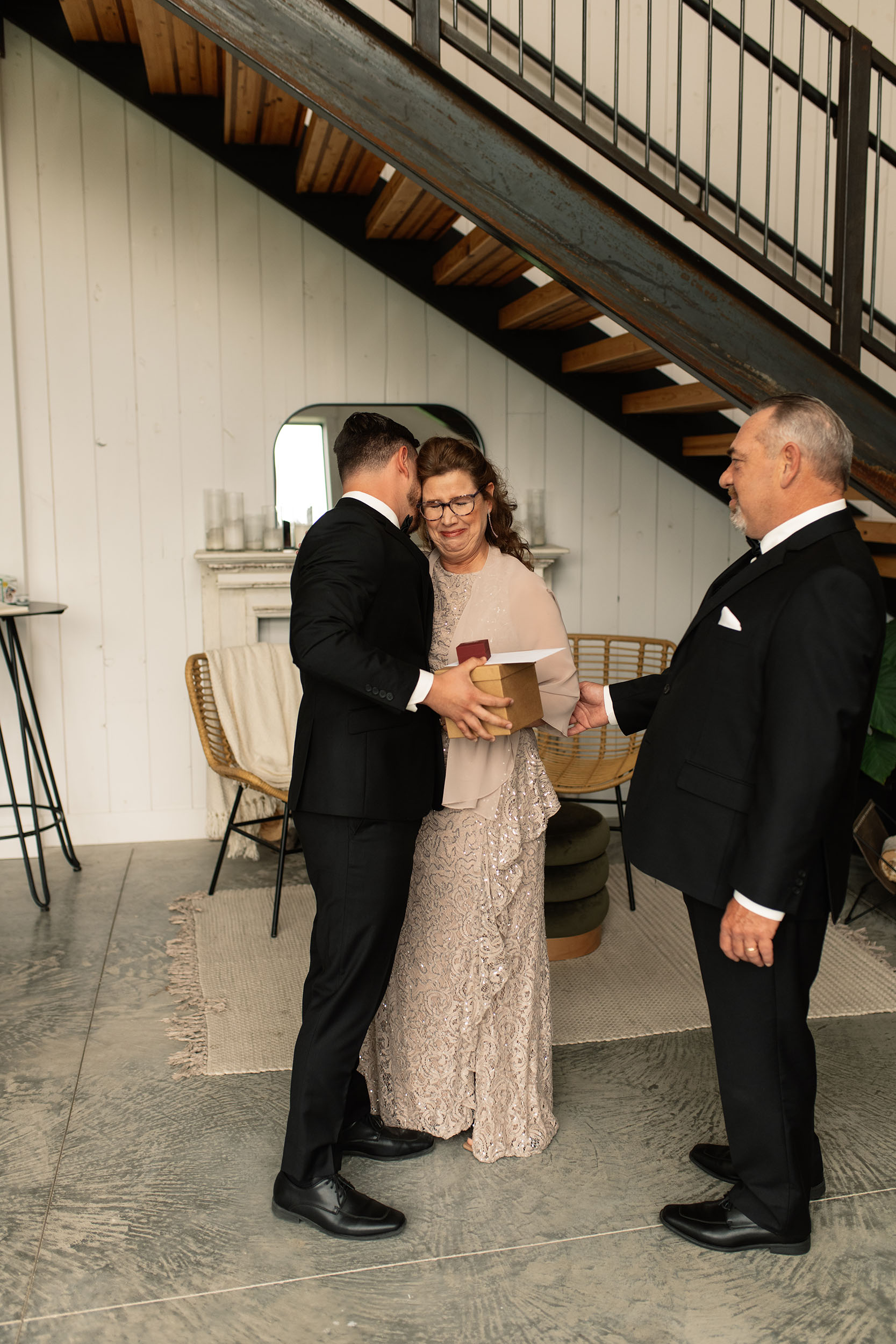 red and pink floral bouquet olympic south side theater wedding venue cedar rapids