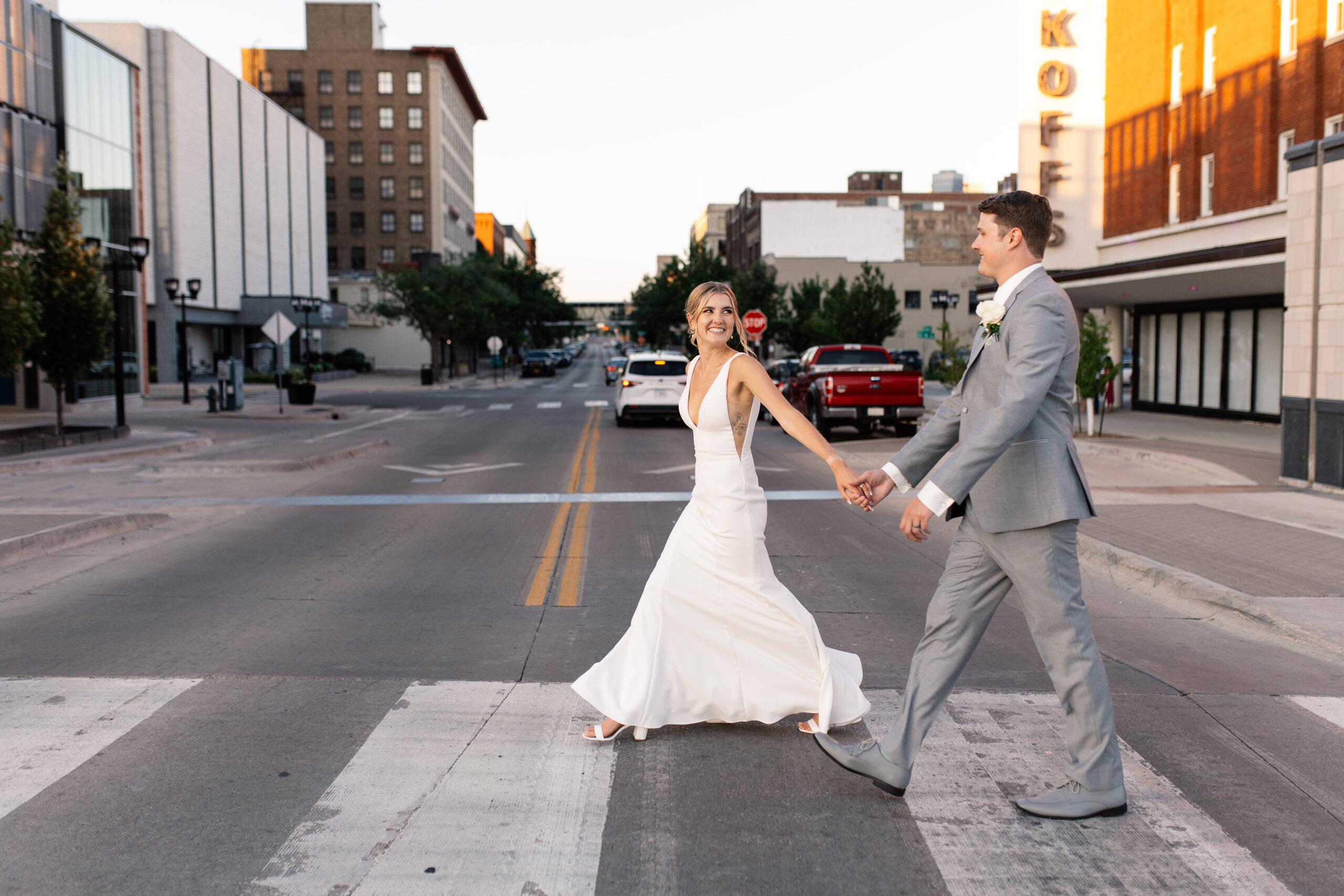 Paramount Theater Cedar Rapids Engagement and Wedding Photographer Izzy and Tom